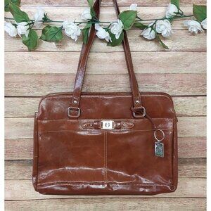 Giani Bernini Large Purse Tote Laptop Shoulder Bag Purse In Glazed Vegan Leather